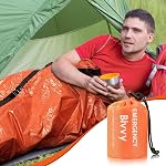 Deecam Emergency Sleeping Bag, Survival Bivy Sack Mylar Thermal Emergency Blanket Waterproof Lightweight Portable Shelter for Camping Gear Hiking Travel Outdoor Activities Backpacking