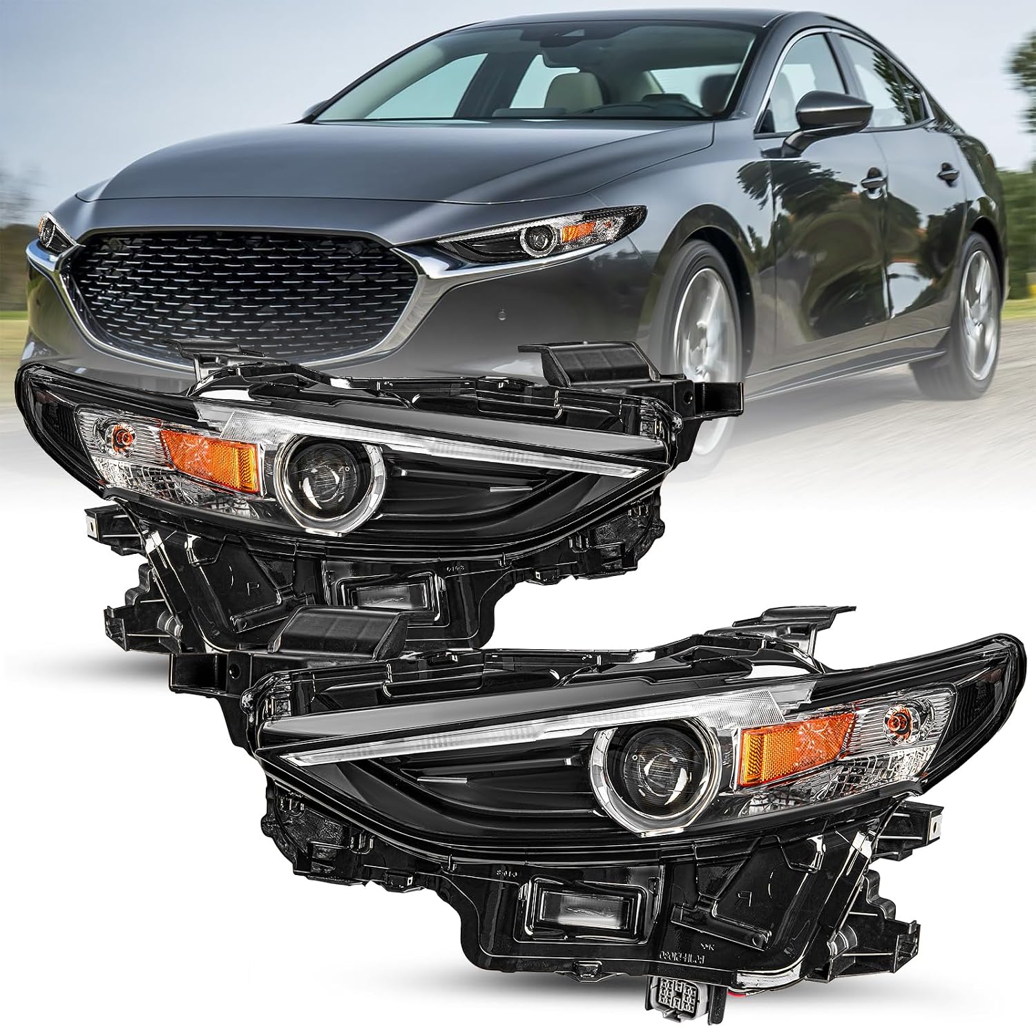 SOCKIR LED Headlight Assembly for 2019–2021 Mazda3 (Driver & Passenger)
