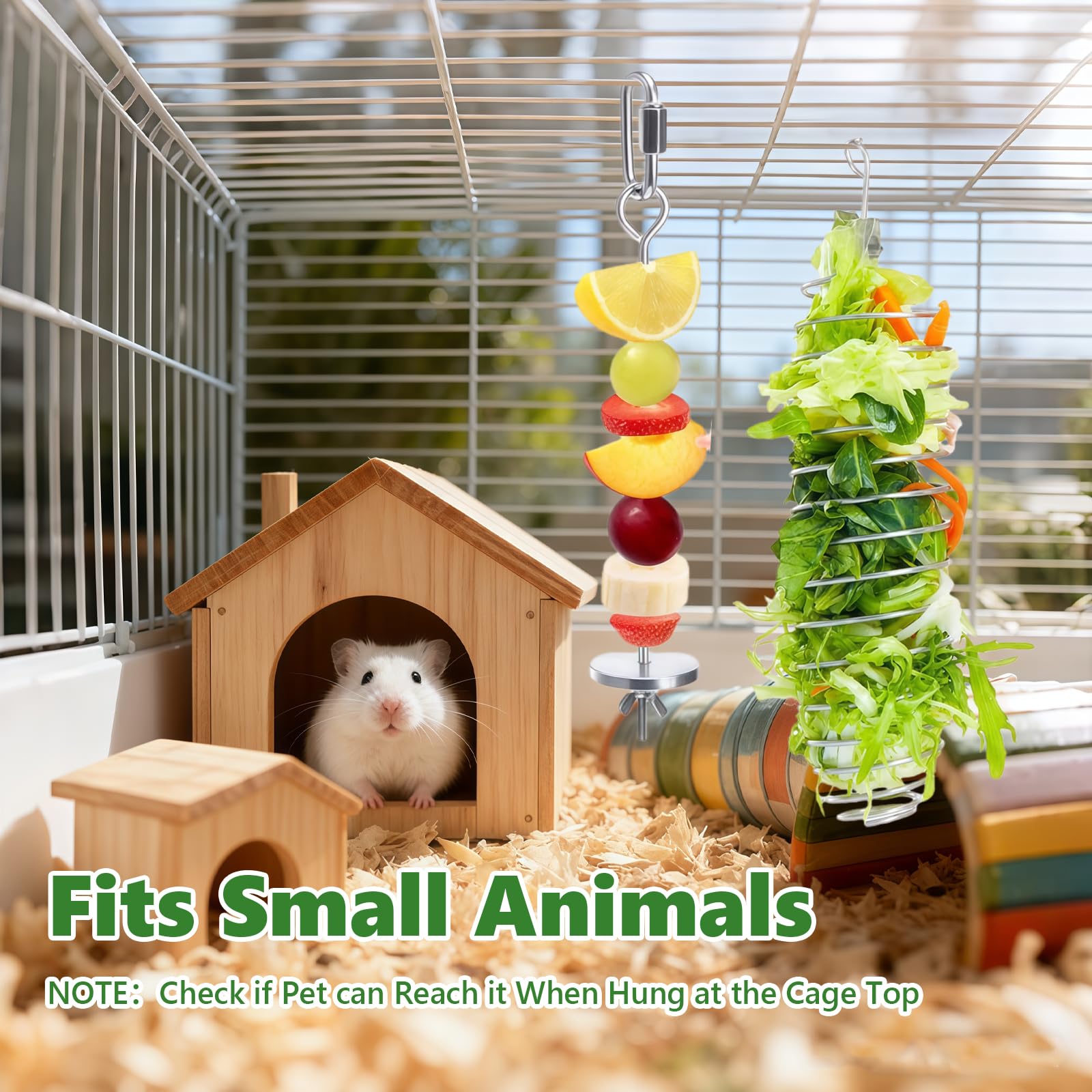 2Pcs Rat Enrichment Toys - Stainless Steel Rat Foraging Toy Treat Dispensing Slow Feeder Intelligence Enrichment Bird Fruit Vegetable Holder for Rats Cage,Parakeet Conure - image 6