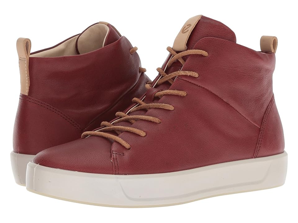 

ECCO Soft 8 High Top II (Fire Brick Camel Leather) Women's Shoes, Brown