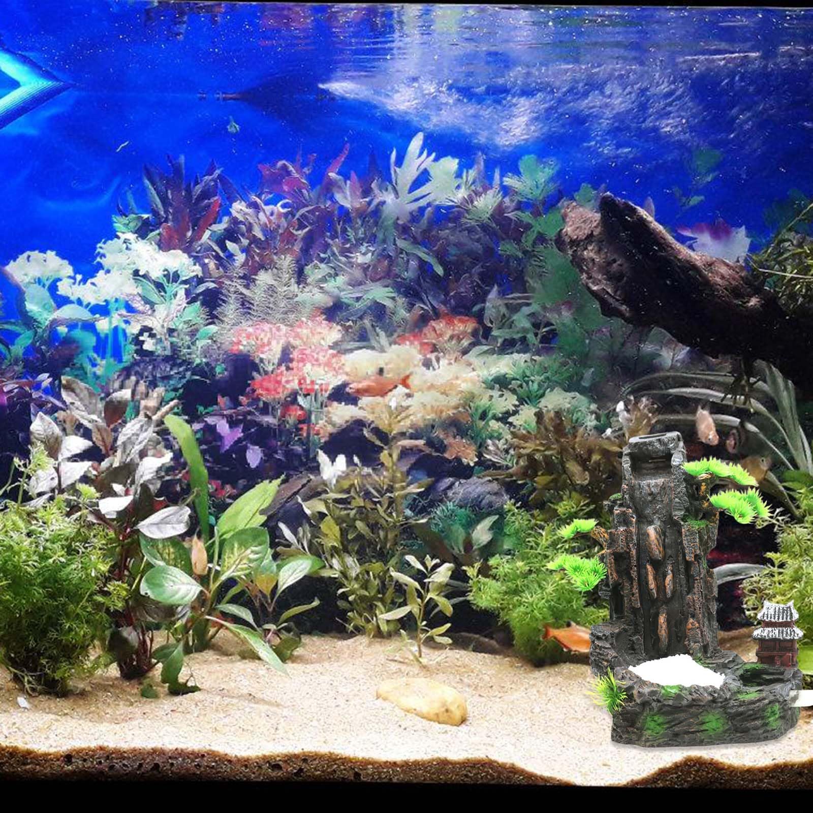 Rockery Tree Decorazione Acquario Resina Paesaggio Subacqueo Per Acquari Impostazione Dinamica Cascata Decori Acquario