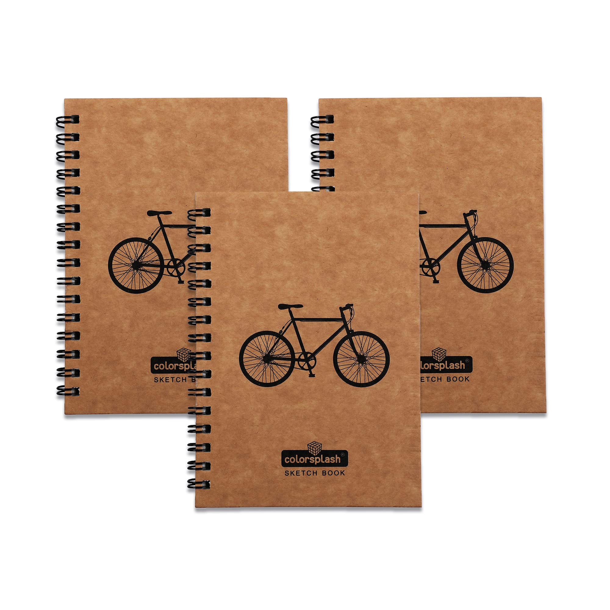 COLORSPLASH A/6 Sketch Book - PACK of 3, Wiro Binding, 100 pages/50 sheets, 100 gsm quality drawing grade paper (B09MFSX82H) Amazon Price History, Amazon Price Tracker