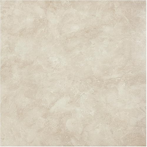 Tivoli Self Adhesive Vinyl Floor Tiles, 45 Tiles - 12" x 12", Carrera Marble - Peel & Stick, DIY Flooring for Kitchen, Dining Room, Bedrooms, Basements & Bathrooms by Achim Home Decor