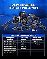 Vista 2 de Orion Motor Tech Kit de prensa de rodamientos de rueda para extracción e instalación de rodamientos de tracción delantera, juego de herramientas
