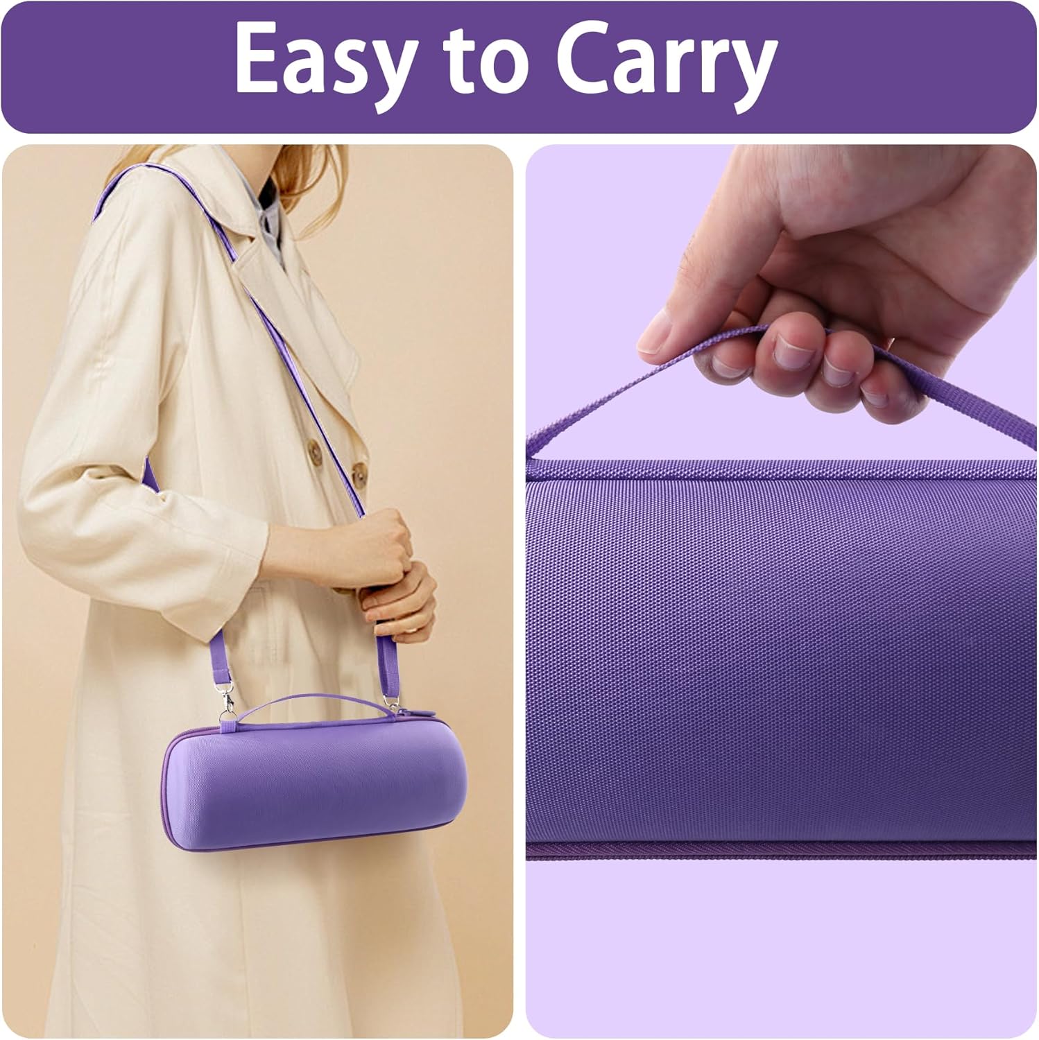 Hard Portable Case Compatible With JBL Flip 7 Portable Wireless Bluetooth Waterproof Speaker(Purple Case) - Image 7