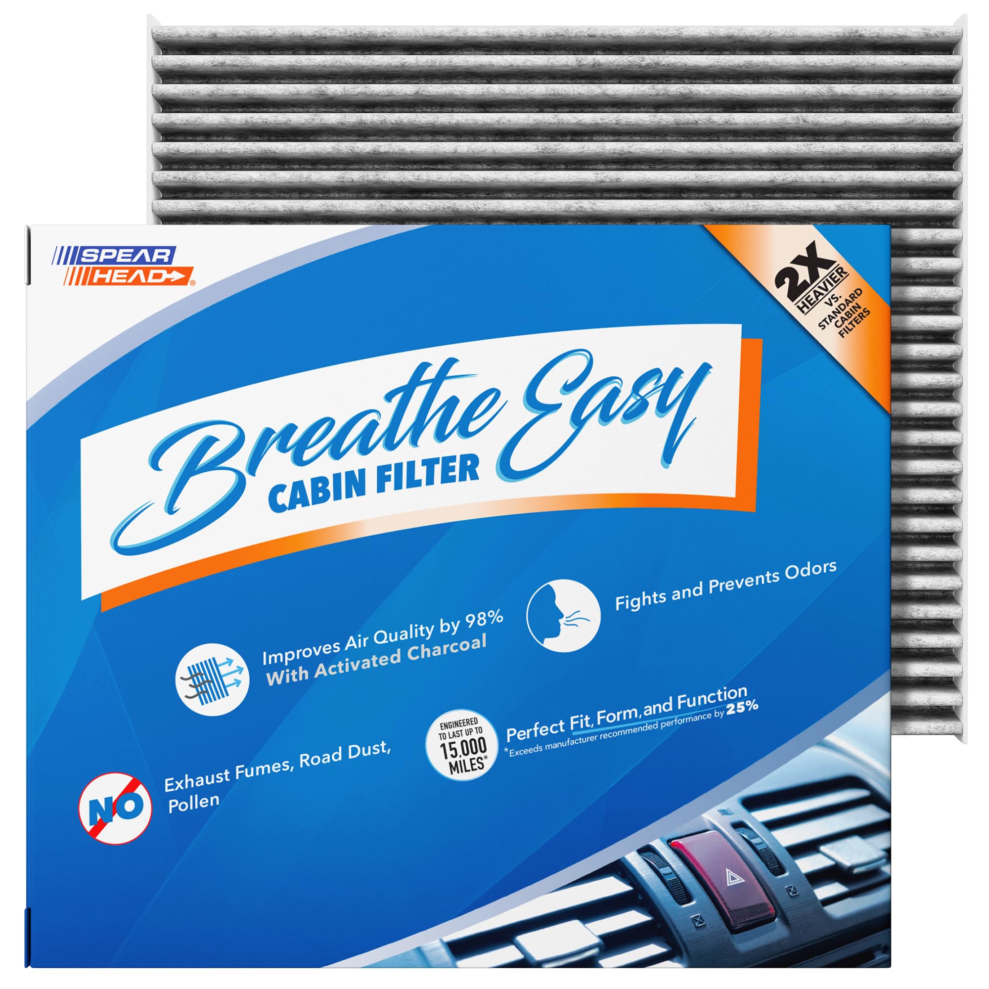 Spearhead Odor Defense Breathe Easy AC &amp; Heater Cabin Air Filter (BE-147)
