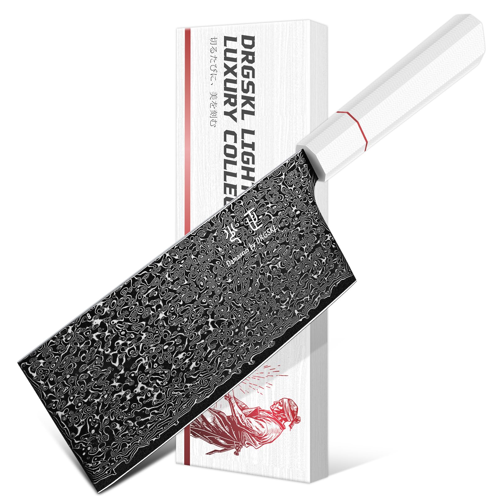 DRGSKL Damascus Chef Knife 8 Inch - VG10 Kitchen Knife for Meat Cutting — Amazon image 12