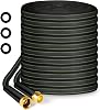 Garden Hose 25ft Flexible Water Hose Non-Expandable High Pressure Kink-Free Leakproof Durable Portable Lightweight Outdoor Yard Lawn Black Fabric Watering Hose with 34 Aluminum Fittings
