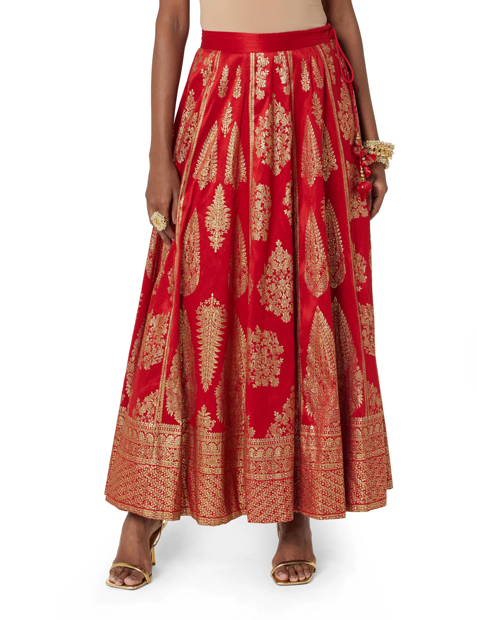 biba Women Polyester Printed Flared Skirt-picture-31