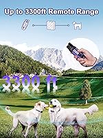 Vista 2 de Bousnic Collar de choque para perros 2 perros (5-120Lbs) - Collar de entrenamiento impermeable de 3300 pies para perros grandes, medianos y pequeños