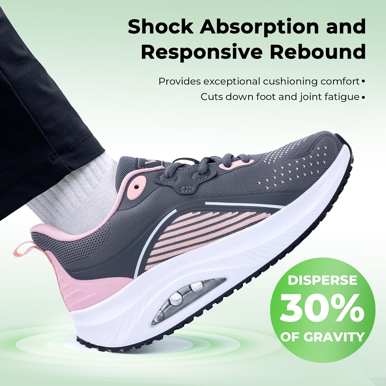 Womens Walking Shoes Arch Support Plantar Fasciitis Shoes Orthotic Tennis Sneakers for Foot Pain Relief