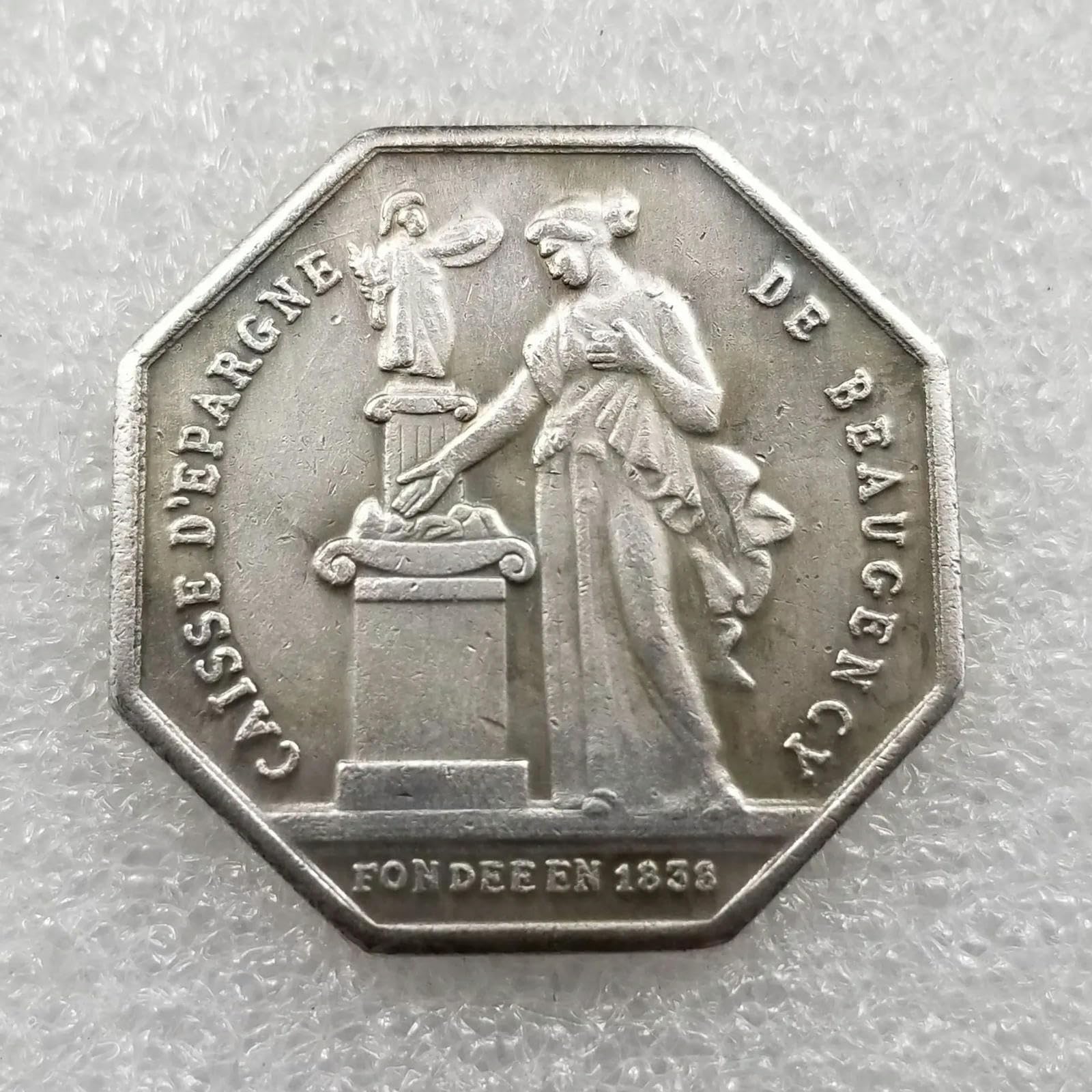 QYZXTH France Octagonal Shape Silver Coins Medal Album Collectibles Coin  Lucky Crypto Challenge Coins New Year Gift Standard : Amazon.de: Toys