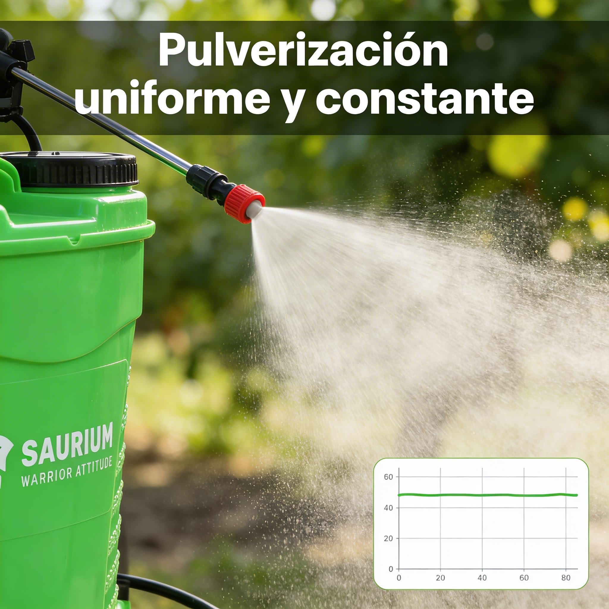 Pulverizador Mochila 16L Manual y a Batería 12V 8Ah para Jardín y Fumigación