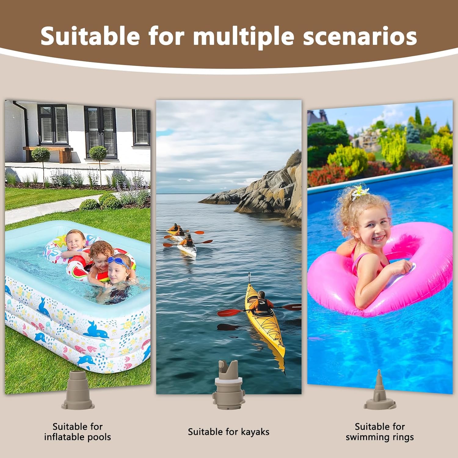 Max Air Pump for Inflatables, Ultra-Fast 600L/min Air Mattress Pump, 13.79Kpa Electric Pump, 2500mAh Portable Inflator for Large Inflatables, Air Mattress, Boats, Pools, Vacuum Storage Bags - Image 5