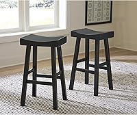 Vista 11 de Signature Design by Ashley Glosco Modern Farmhouse 25" Counter Height Barstool, 2 Count, Black