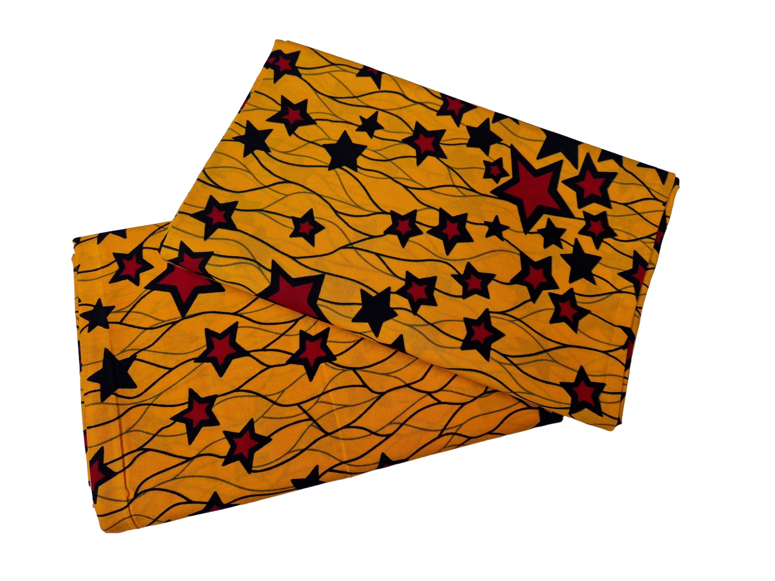 Ankara Wax Print African Fabric Suitable for Dressmaking Acessories, Home Decor Project, Ankara Star Design - Image 2