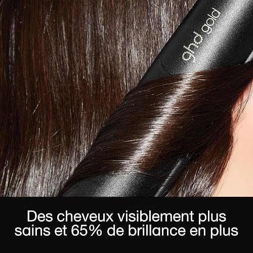 ghd - Lisseur cheveux ghd gold - Fer à lisser professionnel (Noir) - Cheveux plus lisses, 65% plus brillants, sans chaleur extrême - Lisseur boucleur, design arrondi - Idéal tous types de cheveux - 5