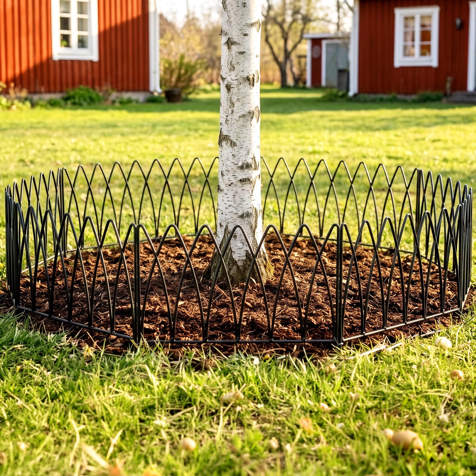 Thealyn Dekorative Metall Gartenzaun,45cm (H) x 2.25m (L),Metall Grenze