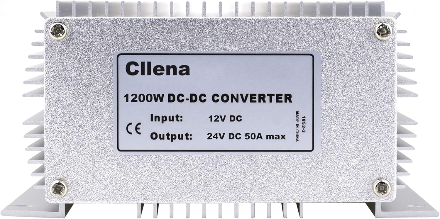 Cllena DC/DC 12V to 24V Boost Converter 50A 1200W Step Up Voltage Regulator Power Supply Voltage Transformer (Input 10V-16V)