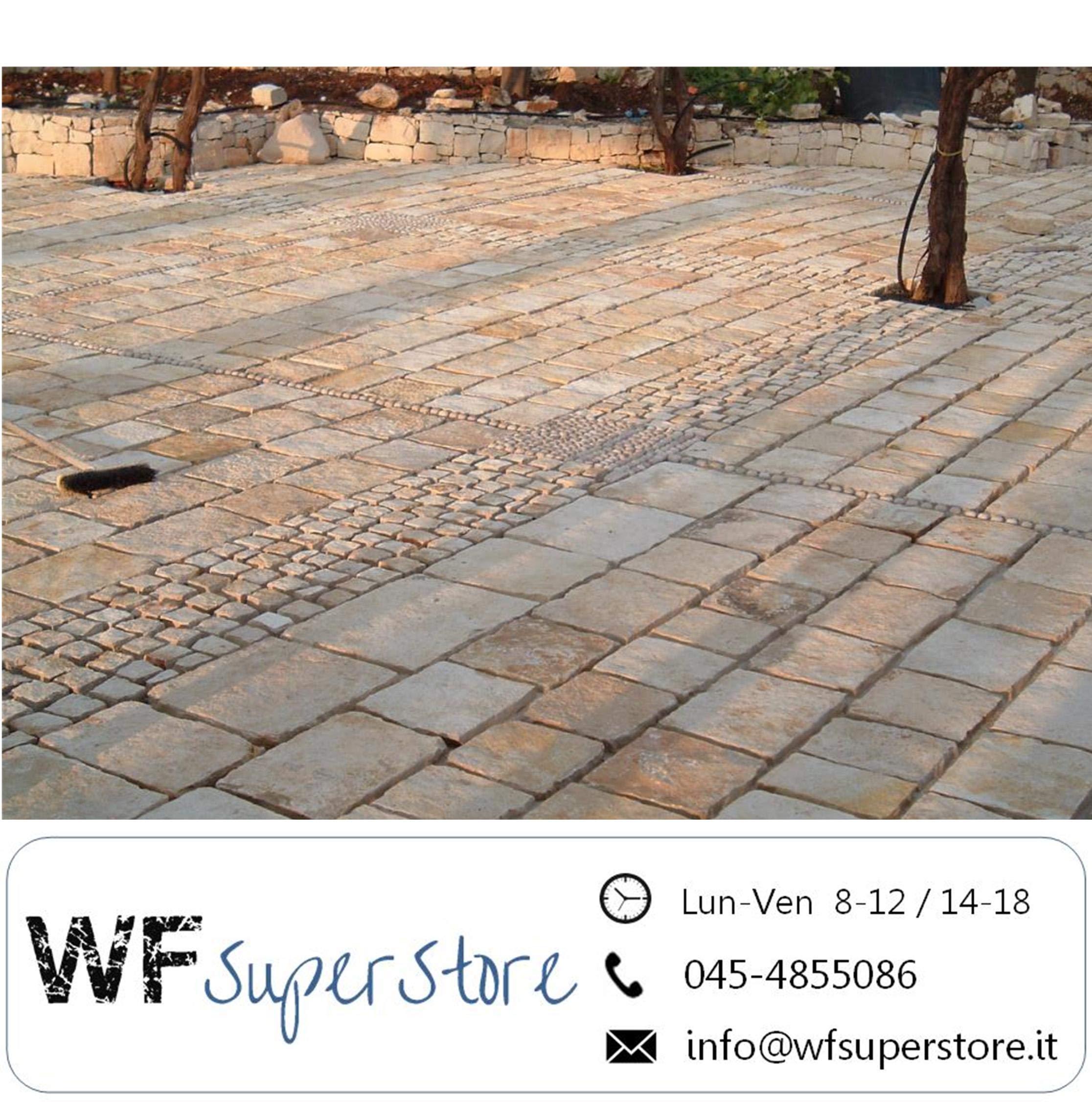 Pietra Trani Squadrata tranciata cm 3/5 - Pavimento Rivestimento Pietra Giardino (kg. 100)