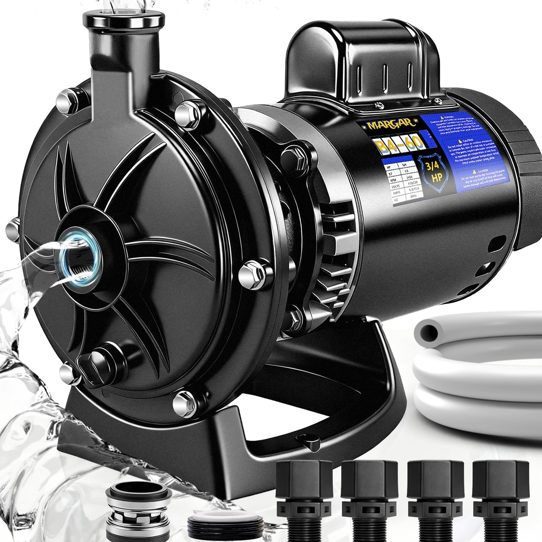 Photo 1 of MARGAR PB4-60 Pool Cleaner Booster Pump, 3/4 HP