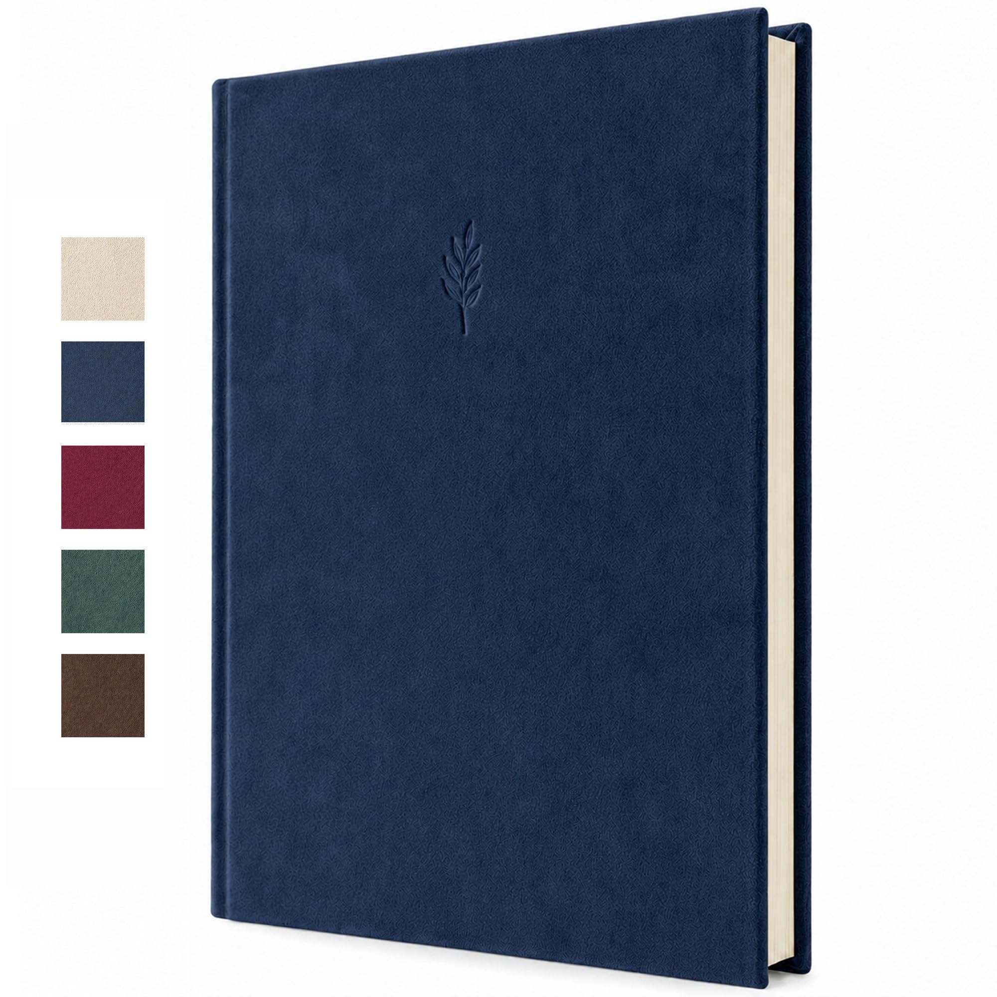 Large Photo Album Self Adhesive - 40 Pages Hold 120 6x4 Photos - Velvet Memory Book for Wedding, Family, Baby & Travel - Scrapbook with Sticky Pages, 24x33cm - Blue