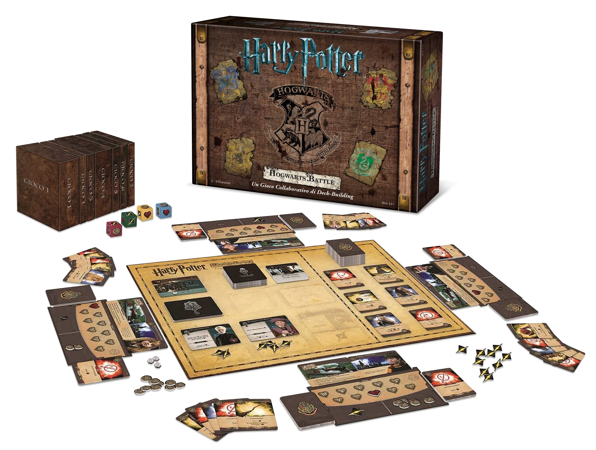 Asmodee – HARRY POTTER: HOGWARTS BATTLE – Gioco da Tavolo Collaborativo | Gioco da Tavola Strategico di Deck-Building per Famiglie e Amici – 2-4 Giocatori – 11+ Anni – 30-60 Min. – Edizione Italiana