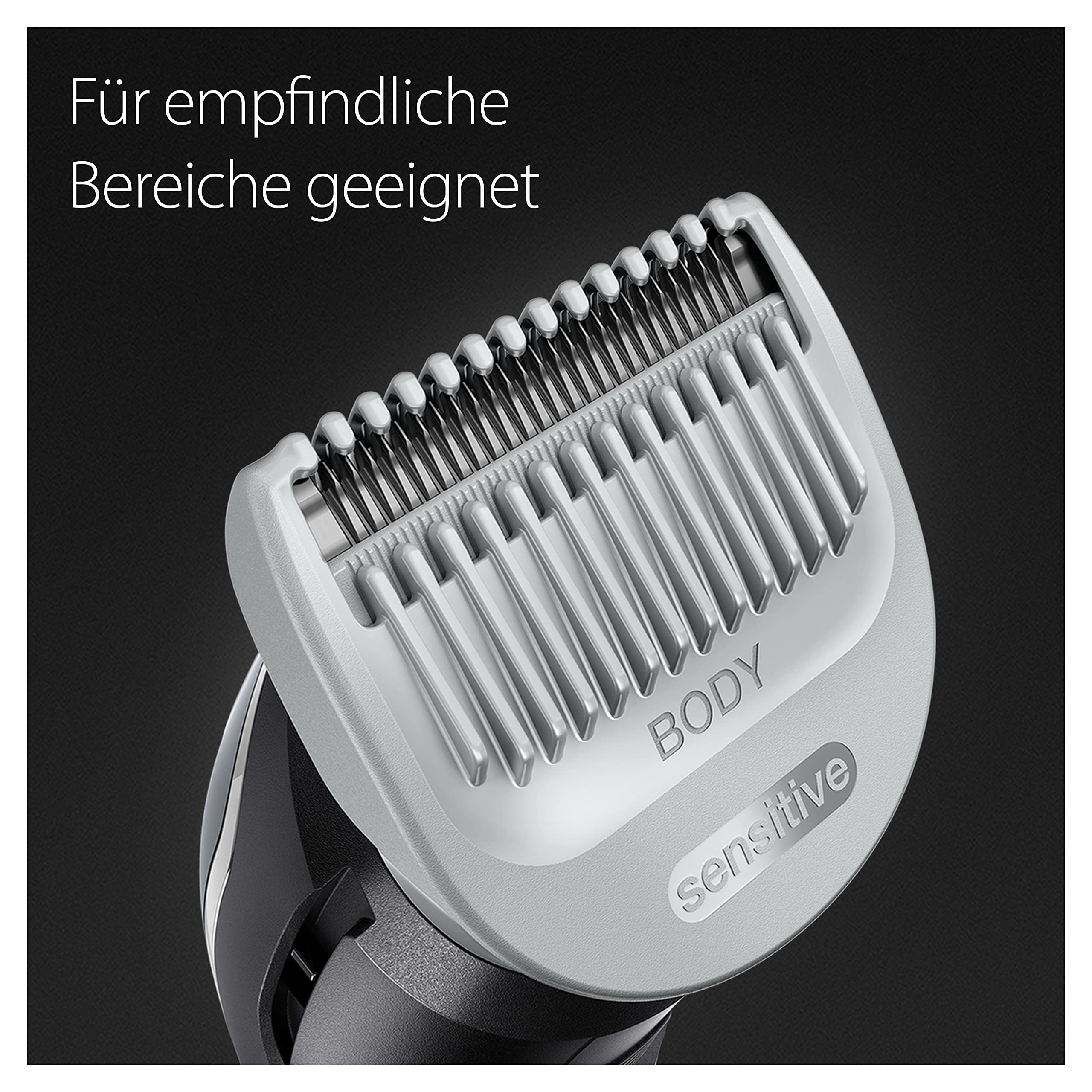Braun Bodygroomer Series 5 BG5340 Elektrischer Körperrasierer Herren Kabelloser Trimmer Intimbereich Körper 100 Min Akku Wasserdicht Grau