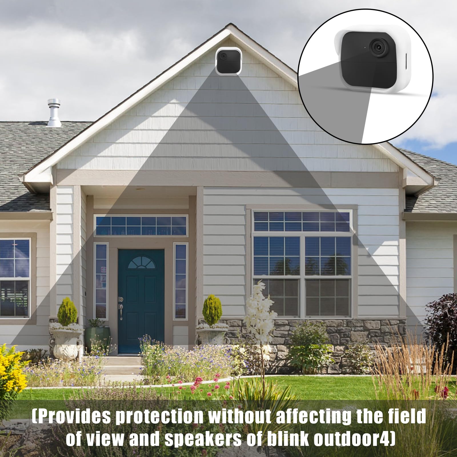 PEUTIER 3pz Camera Cover per Blink Outdoor 4 Nuovissimo (4a Generazione), Cover per Fotocamera Custodia in Siliconi Accessori Fotocamera per Telecamera di Sicurezza Intelligente (Bianco)