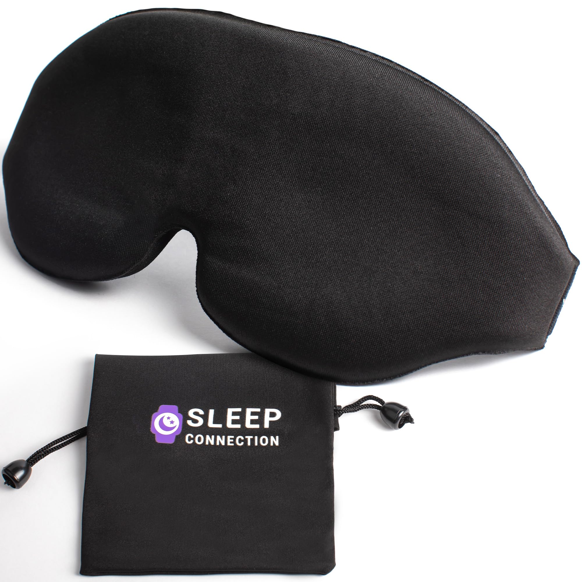 Sleep Connection 3D Sleep Mask - Light Blocking Silk Sleeping Mask for Men and Women with Deep Eye