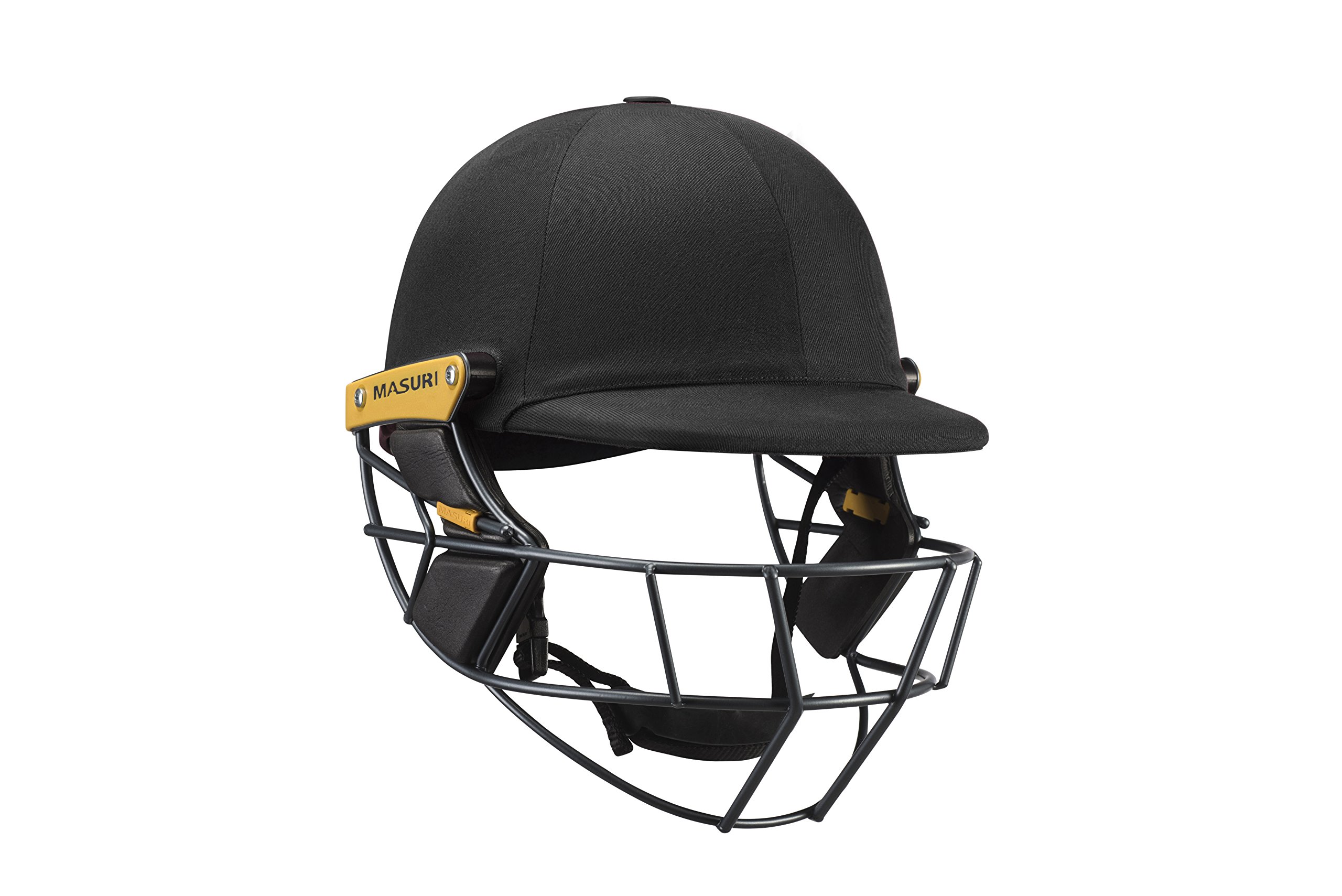 Masuri Unisex Adult OS2 Test Titanium Cricket Helmet - Black, Large