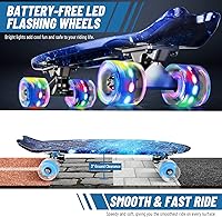 Vista 2 de Beleev Patinetas para niños, patineta Cruiser para principiantes, niñas, niños, adolescentes, minicopatines de 22 pulgadas, patineta completa