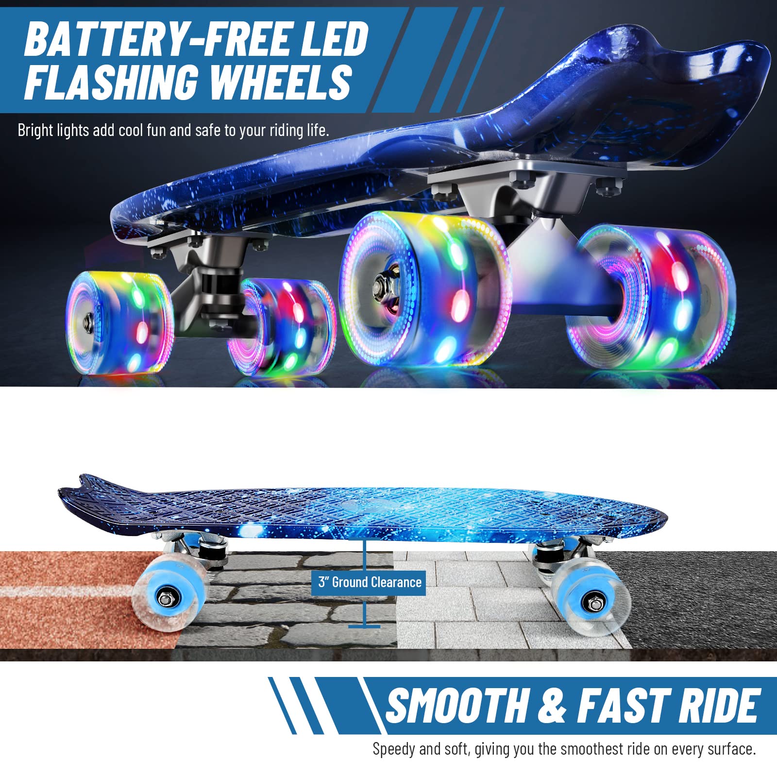 Osprey Kids Skateboard, 31 Inch Dubbel Kickskateboard Voor Beginners Met Esdoorndek Voor Jongens En Meisjes Meerdere Ontwerpen Osprey Kids Skateboard, 31 Inch Dubbel Kickskateboard Voor Beginners Met Esdoorndek Voor Jongens En Meisjes Meerdere Ontwerpen