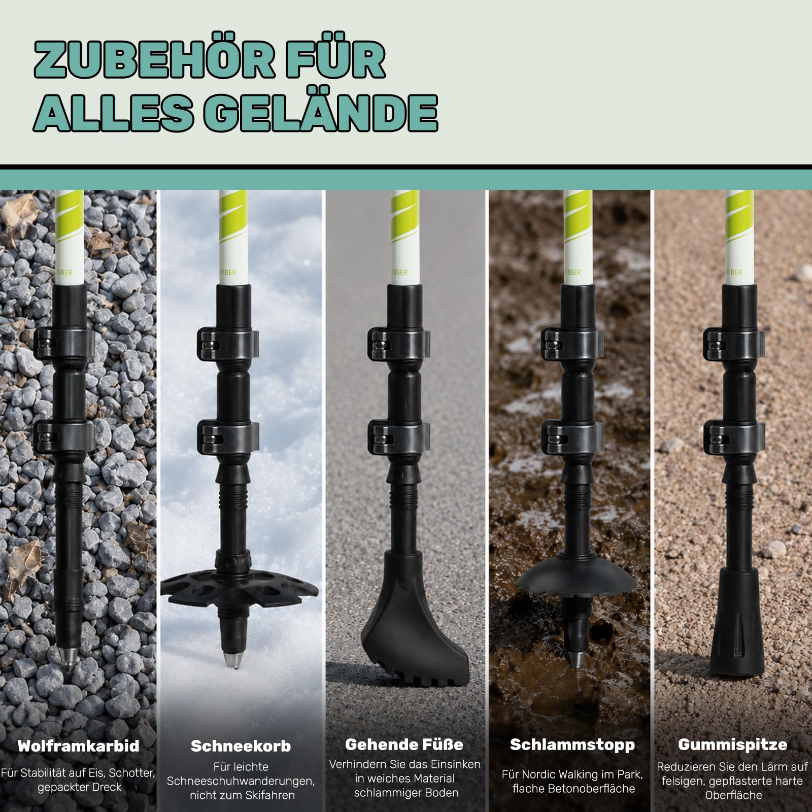Carbon Trekkingstöcke 2er Set – Nordic Walking Stöcke Damen Herren, Wanderstöcke Teleskop Faltbar, Ultraleichte Walking Stöcke für Hiking Poles Trekking Wanderstock.