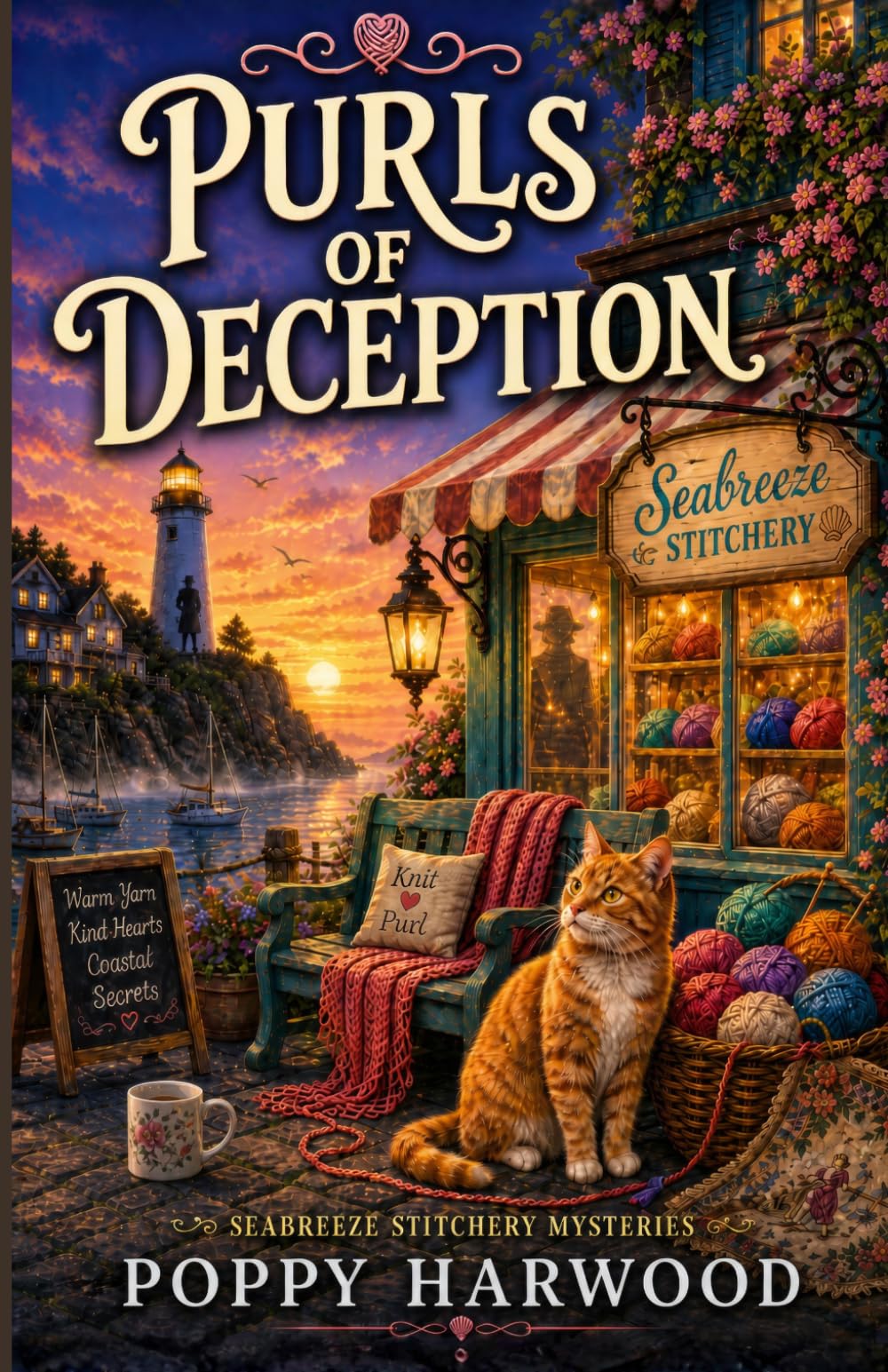 Purls of Deception: A Seabreeze Cove Cozy Mystery (Book 3) (Seabreeze Stitchery Mysteries)