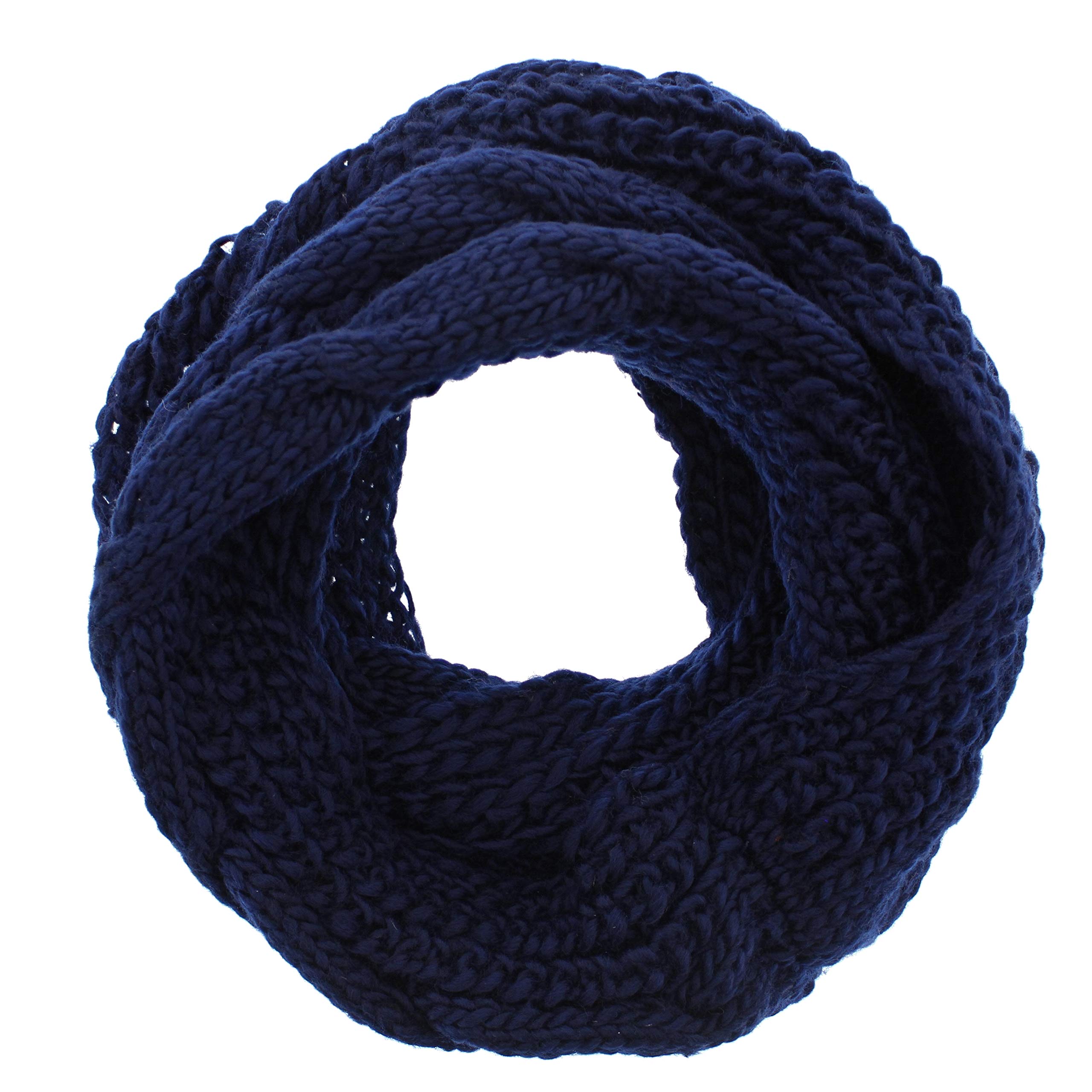 Zac's Alter Ego Warm Cable Knit Womens Loop Scarf/Snood/Cowl