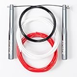 Speed Rope Jump Rope Bundle | 3 Cables for Indoor, Outdoor & Tricks | Made in USA | Premium Speed Jump Rope for Fitness w/Aluminium 6.5