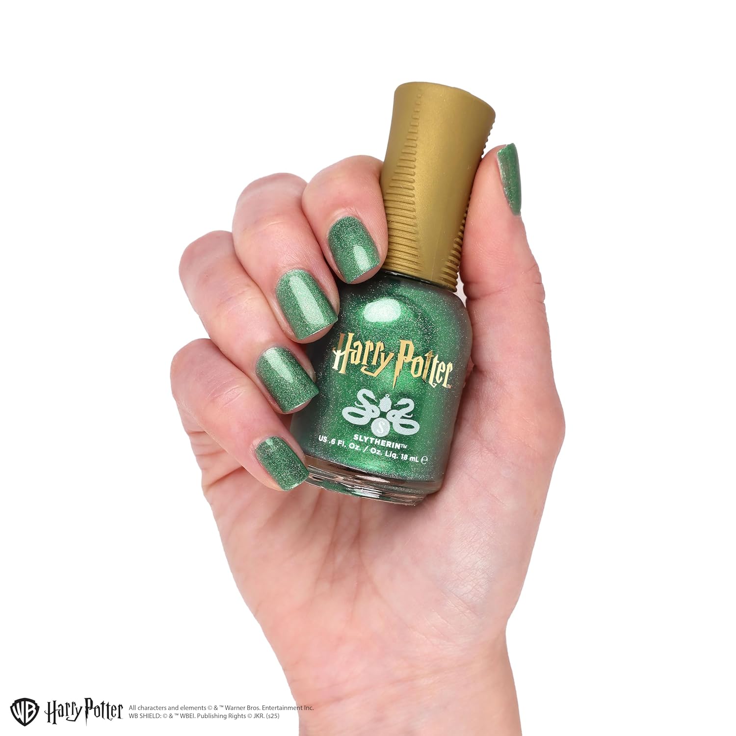 Orly x Harry Potter Prisma Nail Polishes | Enchanting Gryffindor, Ravenclaw, Slytherin & Hufflepuff House Colors | Shimmery Nail Lacquers that Glitter and Glow 0.6fl oz (Bundle)