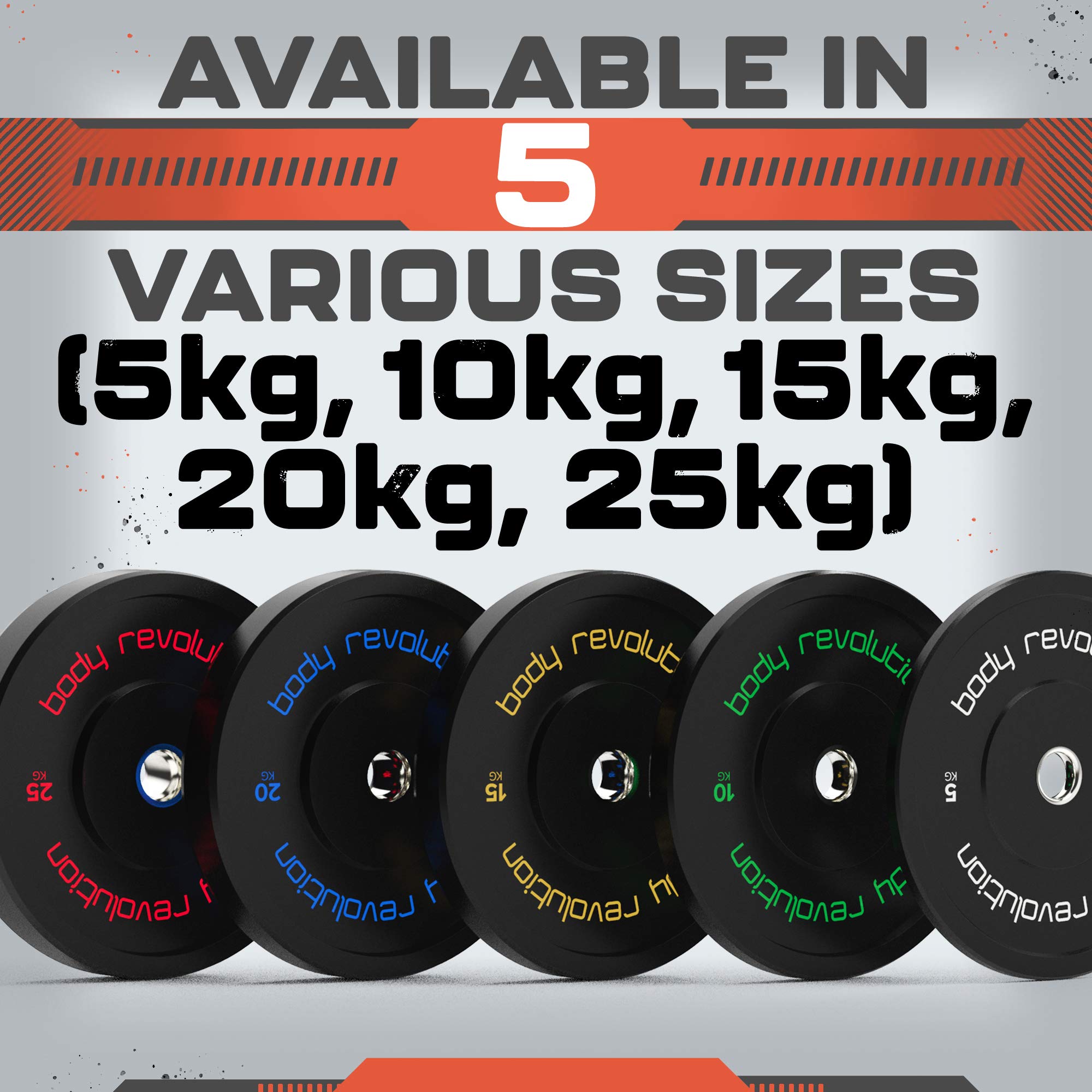 Buy Body Revolution Olympic Bumper Plates Rubber Coated Barbell