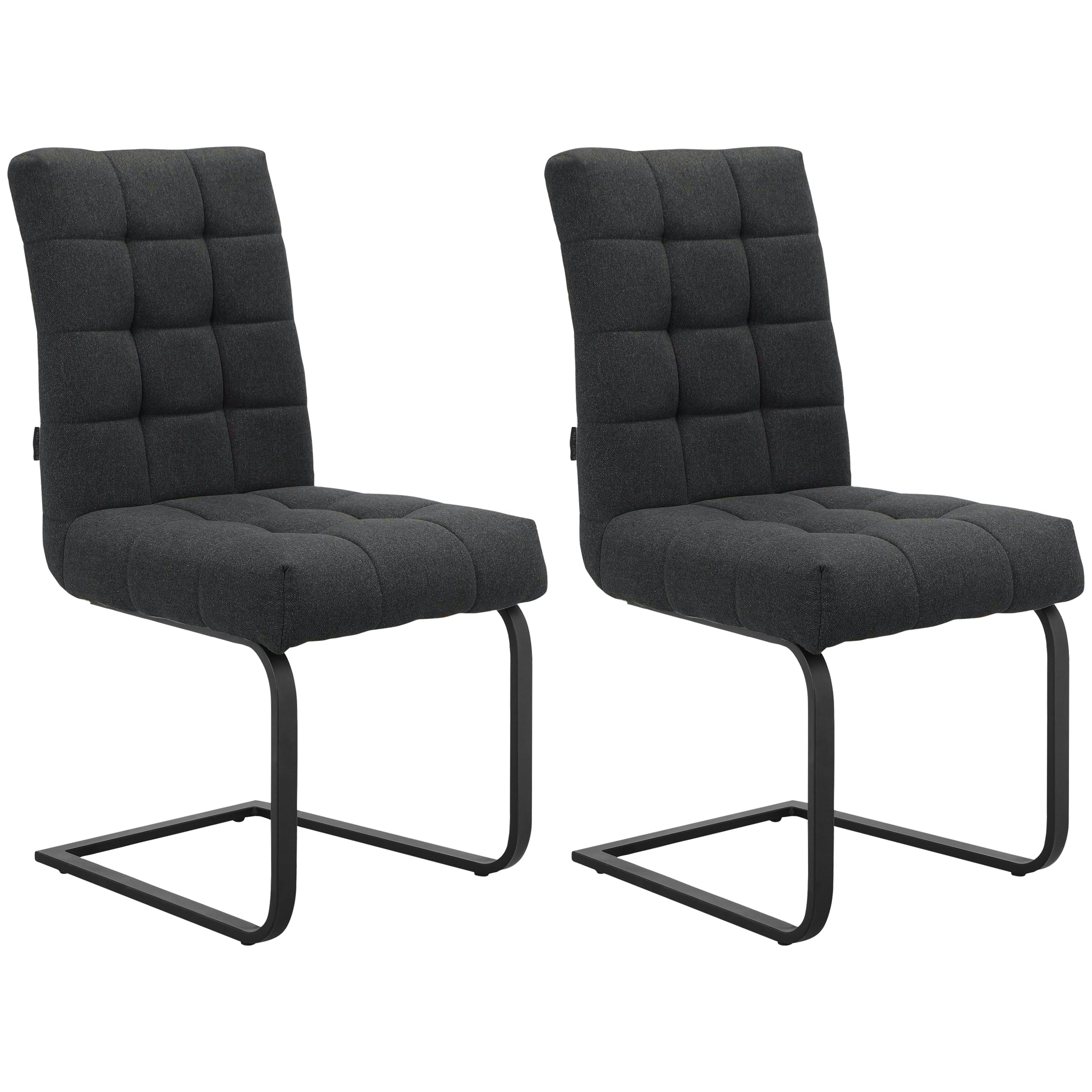 Dorel Home Dining Chair Set Of 2 In Fabric Black from B&Q