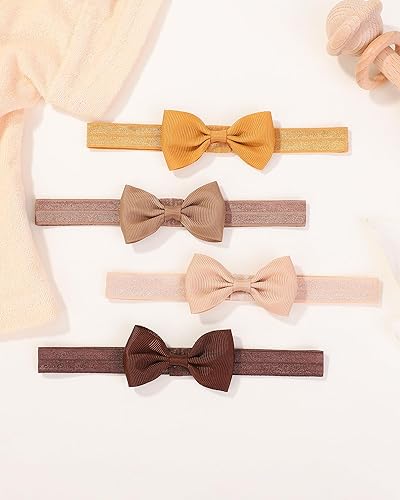 Miniatura 8 de jollybows 40 unidades de lazos para niñas y bebés, cintas elásticas para el cabello, accesorios para el cabello para recién nacidos, bebés y niños