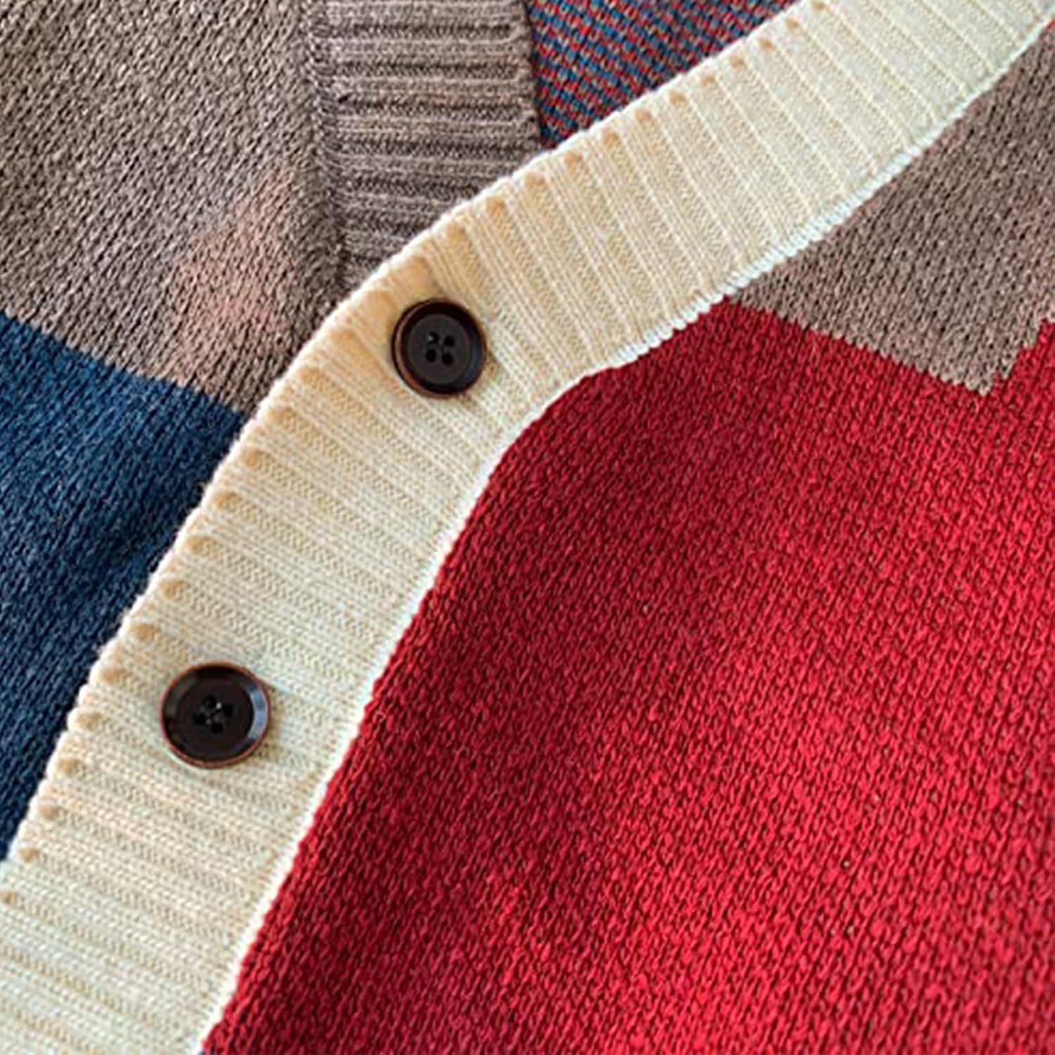 GURUNVANI Cardigan Sweater for Men Knitted Long Sleeve Sweaters with Buttons - Image 8