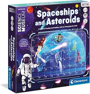 Clementoni - 61537 - Science Museum - Spaceships And Asteroids - Board Games For 6 Years Olds And Older, Family Games For Teens And Adults, 2-6 Players, Card Games, Fun Challenges, English Version