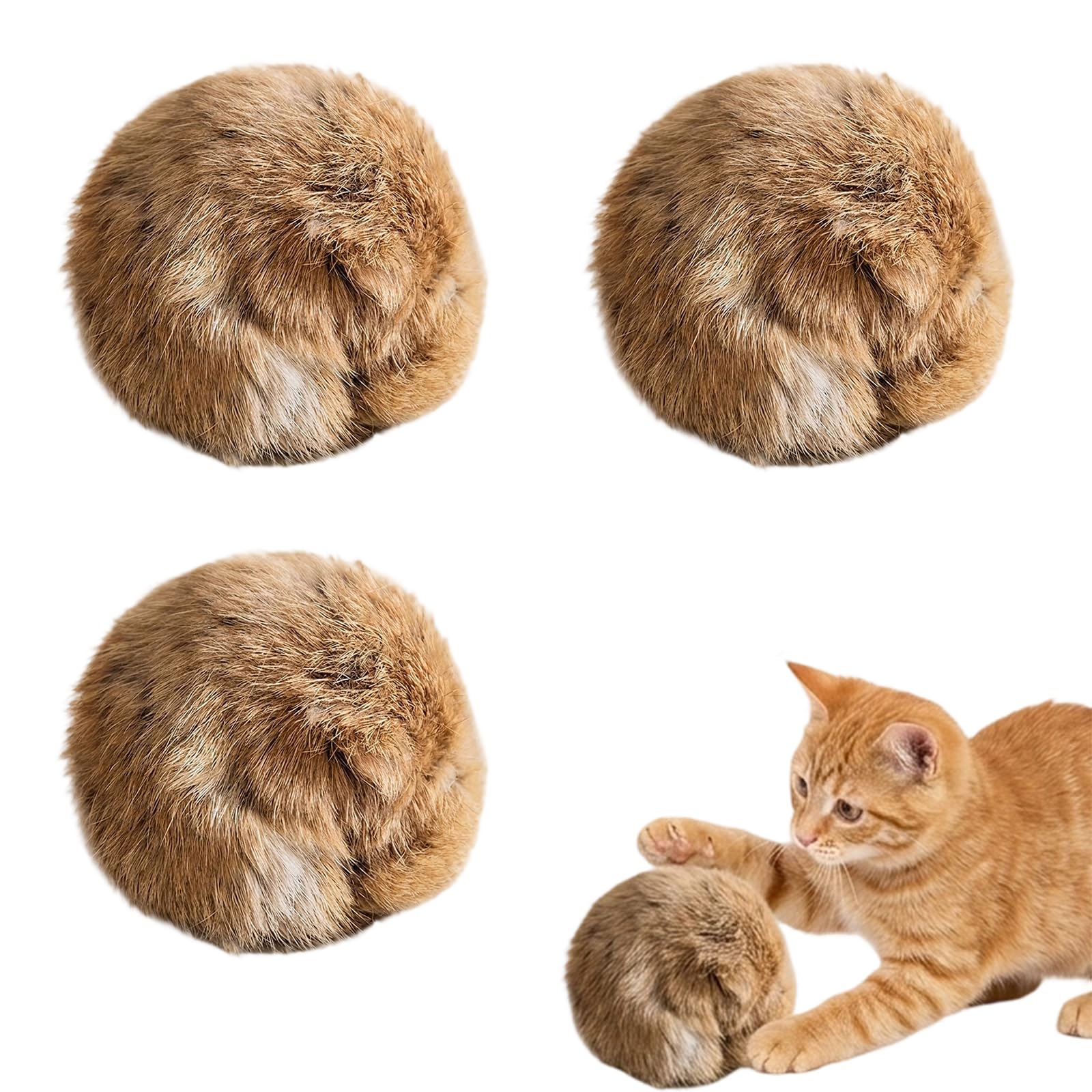 ZeBQrphio 3 PCS Catnip Balls, 8 * 8 cm Catnip Ball For Indoor Cats, Interactive Cat Ball Toy for Bonding Sessions