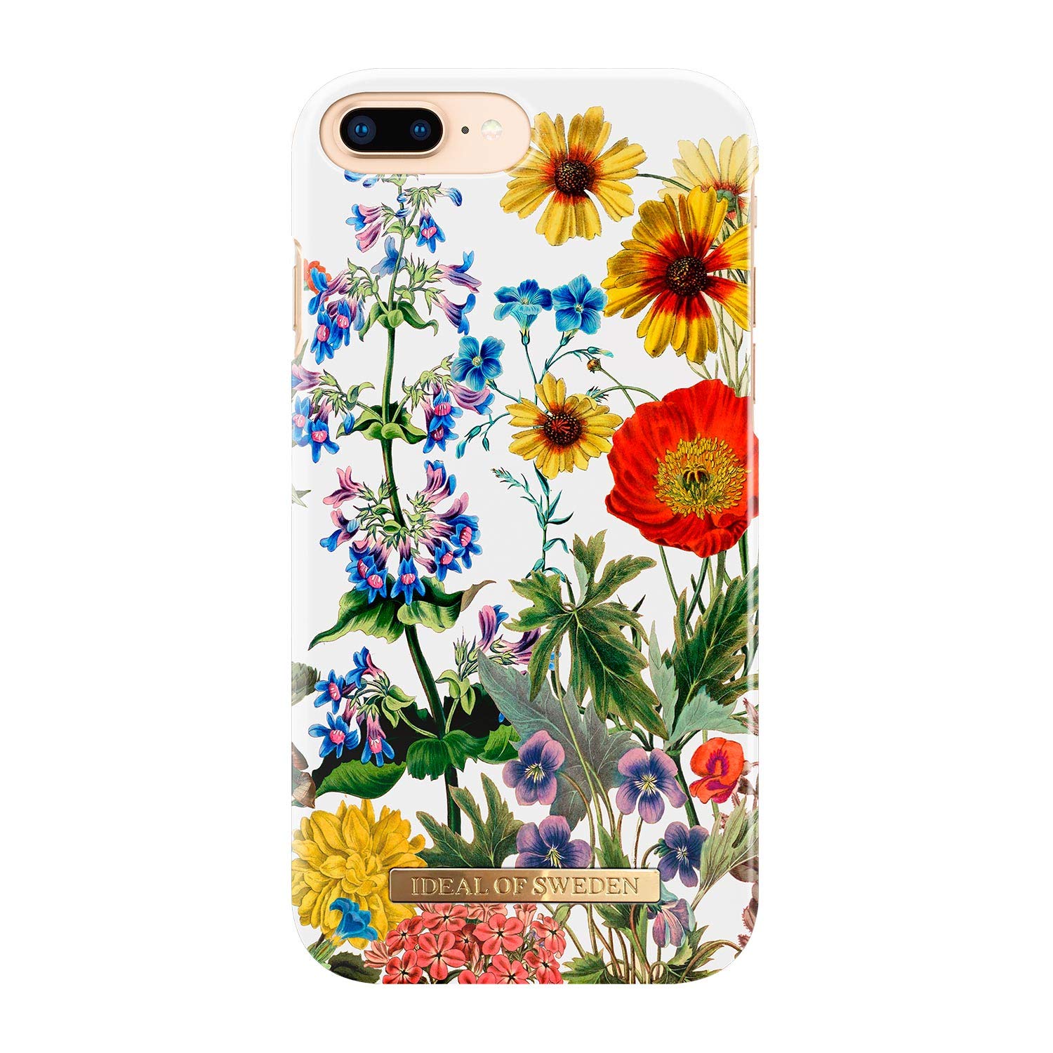 iDeal of Sweden Mobile Phone Case for iPhone 8 Plus / 7 Plus / 6 Plus / 6s Plus (Microfiber Lining, Qi Wireless Charger Compatible) (Flower Meadow)