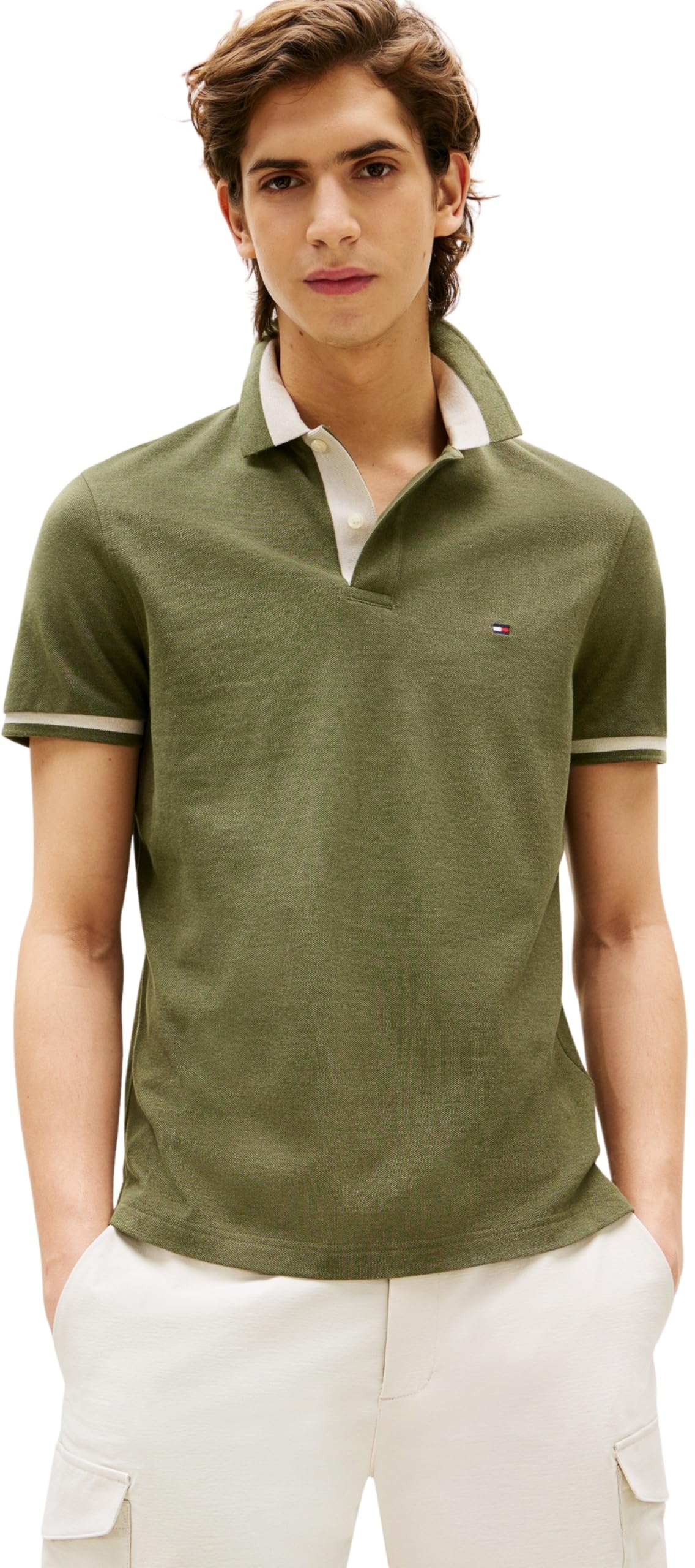 Tommy Hilfiger Herren Poloshirt Kurzarm Contrast Collar Block Regular Fit
