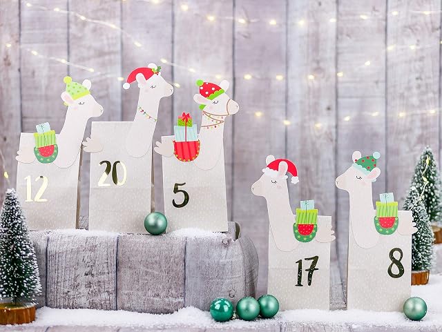 Foto 3 de 7 de Papierdrachen Calendario de adviento DIY para Rellenar - Llamas troqueladas