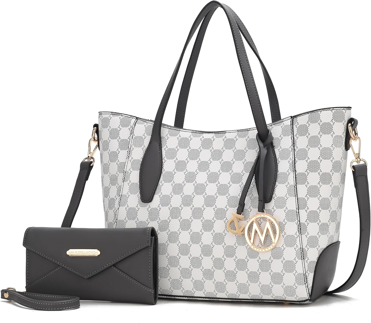 MKF Collection Tote bag for Women with Wristlet Wallet, Vegan Leather Top-Handle Shoulder Handbag Purse by Mia k | with Wristlet Wallet, Vegan Leather, Top-Handle, Purse