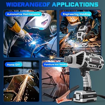 Handheld Welder Machine, 110V Portable Welding Machine with IGBT Inverter 6 Variable Current Adjustment 20-120Amp Output Portable ARC Welder Gun for 1/16-1/8 All Size