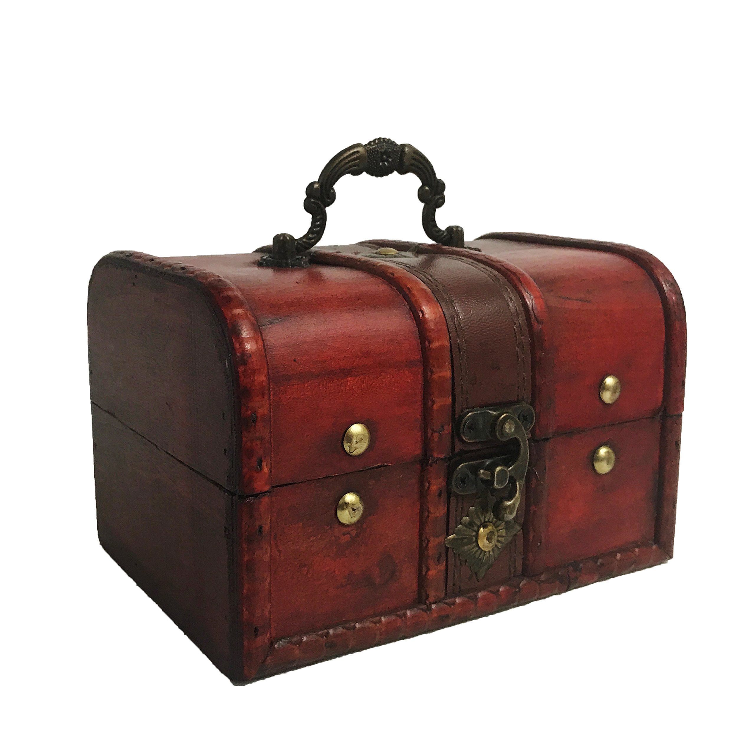 allgala Antique Wooden Jewelry Treasure Keepsake Box 2-PC Set-HD90203